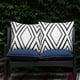 thumbnail image 2 of Juego de 2 fundas de almohada bohemias impermeables para exteriores, con diseño geométrico, para patio y jardín, 45,7 x 45,7 cm, 2 of 7