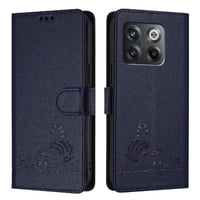 Funda Tipo Cartera Foxdock Para Oneplus 10T 5G Con Soporte, Ranuras, Rfid, Diseño De Gato