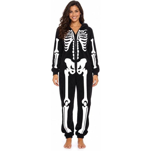 Just Love Women's Adult Onesie Skeleton Halloween Costume