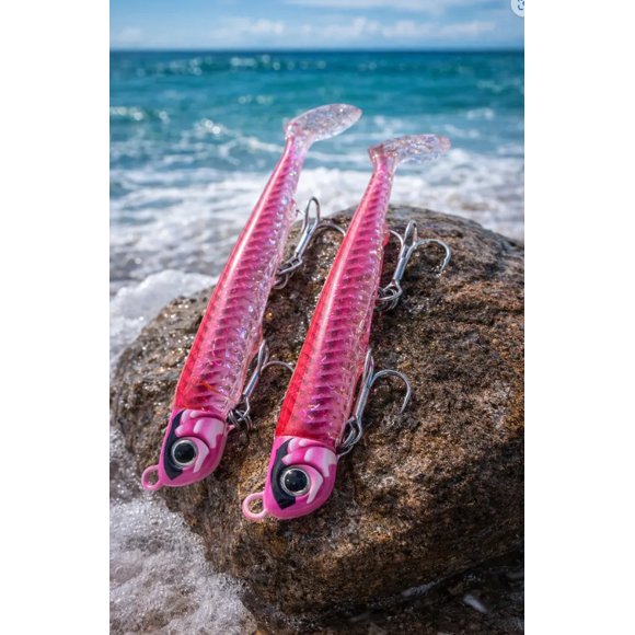 Señuelo Vinilo Silicona 35g Kaukaso Vmc Letal Mar Rosado