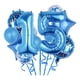 thumbnail image 1 of Set de globos de Chaungfu para fiesta de 15 cumpleaños, 11 unidades, tema azul, 1 of 6