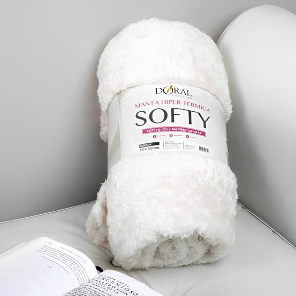 Manta Softy Lisa / Crudo – Doral 127×152 cm.
