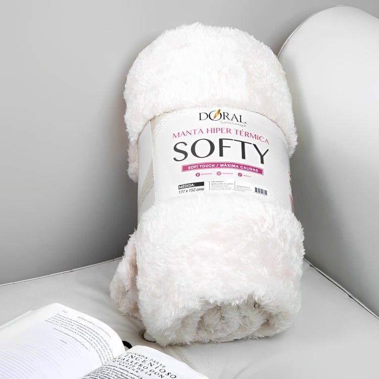 Manta Softy Lisa / Crudo – Doral 127×152 Cm.