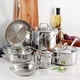 thumbnail image 2 of Batería de cocina Tramontina de 10 piezas de acero inoxidable tricapa, 2 of 9