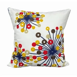 Genérico - Fundas De Cojines Bordadas A Elección 45X45 Diseño 6 Color Blanco