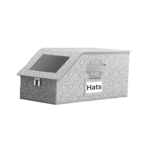 Magideal - Caja De Almacenamiento Para Sombreros, Organizador De Gorras De Béisbol, Ahorra Espacio, Tapa Transparente, Plegable, Capacidad Para 12 Gorras, Fácil