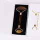 thumbnail image 1 of Tiger Eye Sawtooth Roller Shoulder Neck Massager Natural Stone Face Care Gua Sha Massage Set Tool acupuncture Health Beauty, 1 of 3