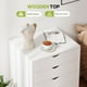 thumbnail image 3 of Cajonera Simple Deluxe de madera blanca con 7 cajones y ruedas, 3 of 3