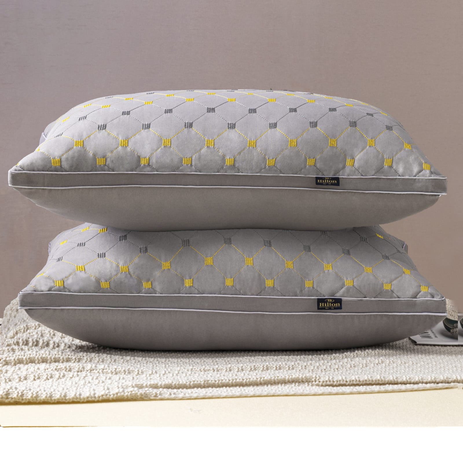 Aladdins Shop - Pack 2 Almohadas 45x70 Cm Color Gris