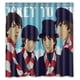 thumbnail image 1 of Cortina de ducha con diseño de estrellas de rock de los Beatles, juego de cortina de baño con ganchos, tamaño 66 x 72 pulgadas, 1 of 3