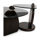thumbnail image 4 of Mesa de Centro Moderna Redonda Vidrio Opaco-Madera Set 2 piezas Munich, 4 of 8