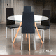 thumbnail image 2 of Comedor Mesa Eames 100cm redonda vidrio + 4 Sillas Dining Liana Acolchadas - Negras, 2 of 8