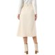 thumbnail image 3 of INSPIRE CHIC Falda de Mujer de Gamuza Sintética con Cintura Alta Elástica para Otoño Invierno, Falda Midi en Línea A con Bolsillos L Beige, 3 of 6