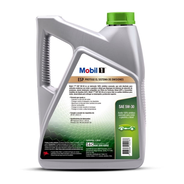Aceite de Motor Mobil 1 ESP 5W30 4LT Full Sintético | Lider