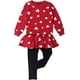 thumbnail image 2 of Conjunto de ropa infantil, tops largos, camiseta larga cálida para niñas, top + falda, pantalones, conjuntos con forma de corazón, 2 of 5