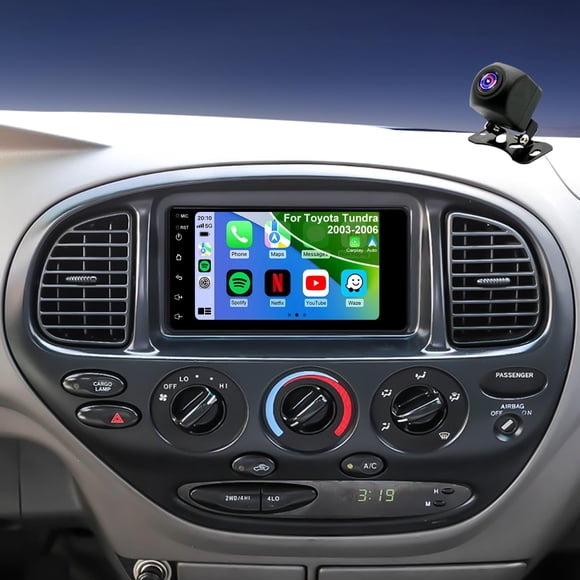 Radio para coche Aitrenlu 7" pantalla táctil con CarPlay y Android Auto inalámbricos