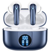 Veatool P91 Auriculares Inalámbricos, Auriculares Bluetooth V5.4 Estéreo Con Micrófonos De Cancelación De Ruido, 60 Horas De Reproducción, Estuche Mini Con Pantalla Led Dual