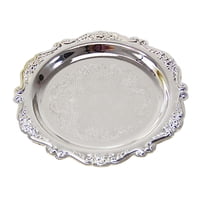 Bothyi - Bandeja Para Portavelas, Bandeja De Metal Duradera Para Servir En Apartamentos, Buffet, Festivales, 10 Cm, Color Plateado