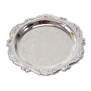 Bothyi - Bandeja Para Portavelas, Bandeja De Metal Duradera Para Servir En Apartamentos, Buffet, Festivales, 10 Cm, Color Plateado