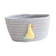 thumbnail image 3 of Cesta De Almacenamiento De Hilo De Algodón Tejido A Mano, Contenedor De Mesa, Organizador De Juguetes, Decoración, Pato Gris, 3 of 5