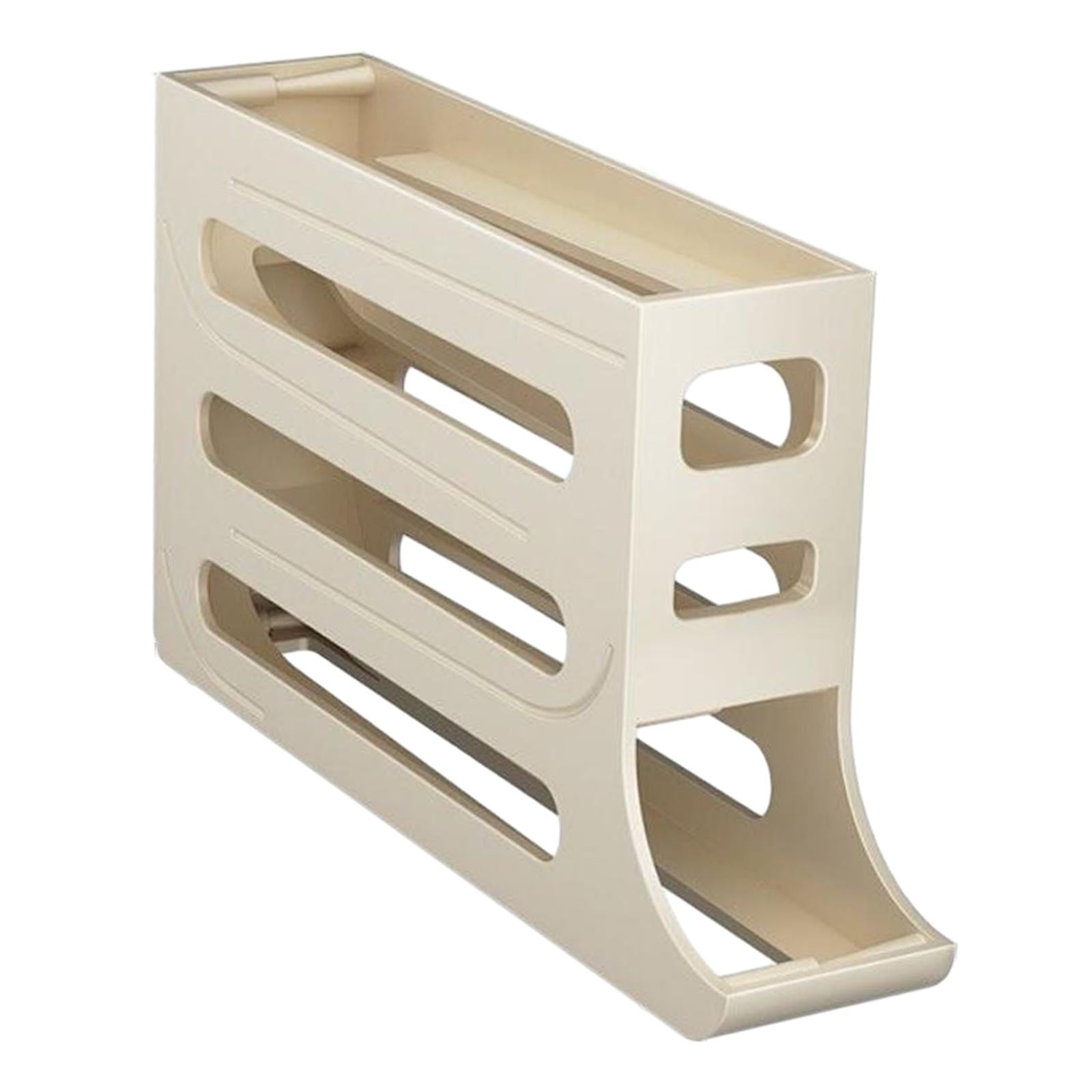 Bothyi - Dispensador De Huevos Con Ruedas, Contenedor De Huevos Con Ruedas Para Nevera, Automático, Para Cocina, Color Beige