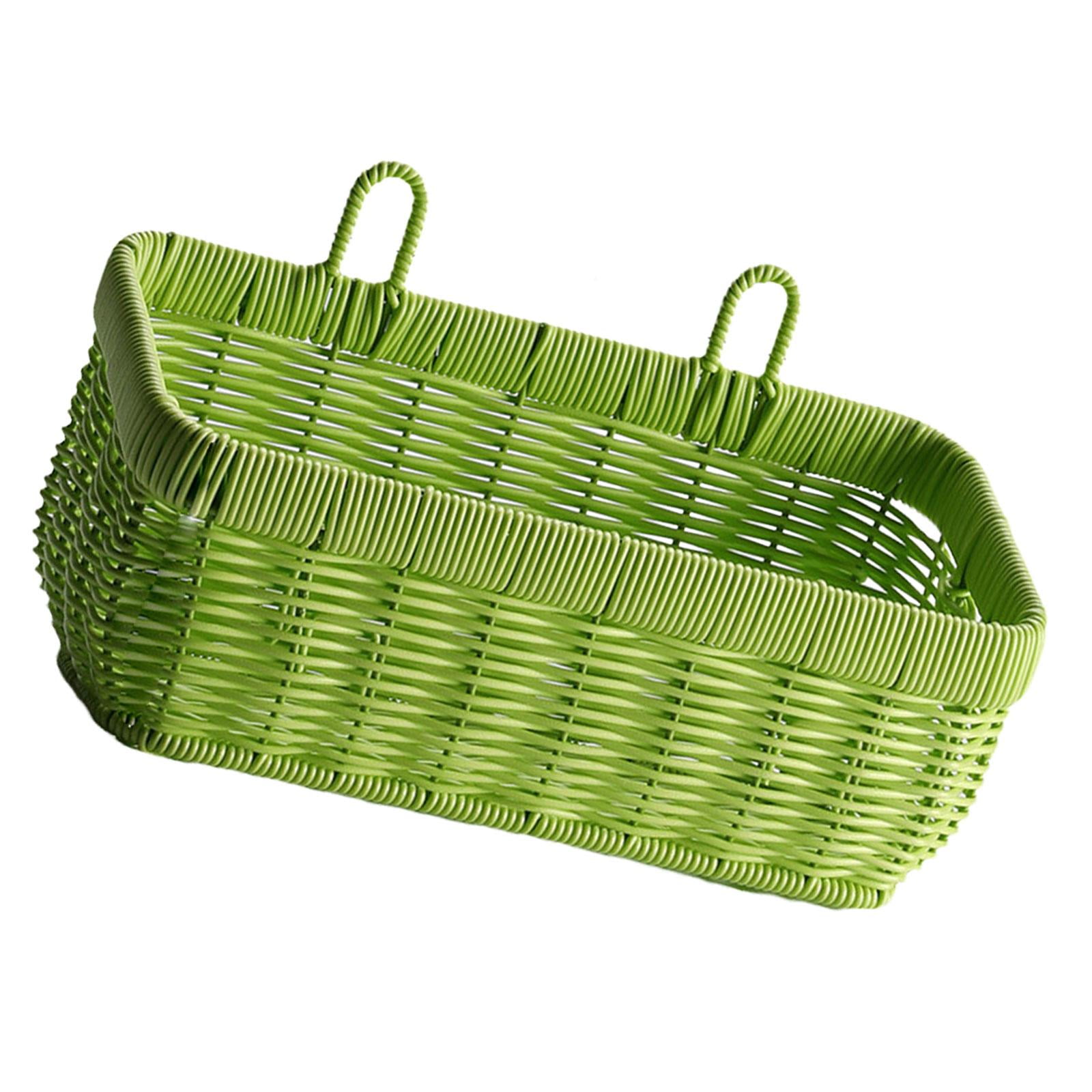 Magideal - Cesta De Almacenamiento Para Organizar Contenedor De Almacenamiento, Cestas De Toallas Para Decoración Colgante De Pared De Baño, Decoración De Pared Verde