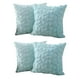 thumbnail image 2 of Set De 4 Fundas Peluda Diseño Hojas Celeste, 2 of 3