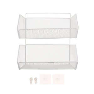 Magideal - Cesta De Alambre Colgante Para El, Cesta De Fruta Colgante, Cesta De Organización, Estante De Armario, Organización De Cocina Para Gabinetes, Despensa Doble Capa Grande