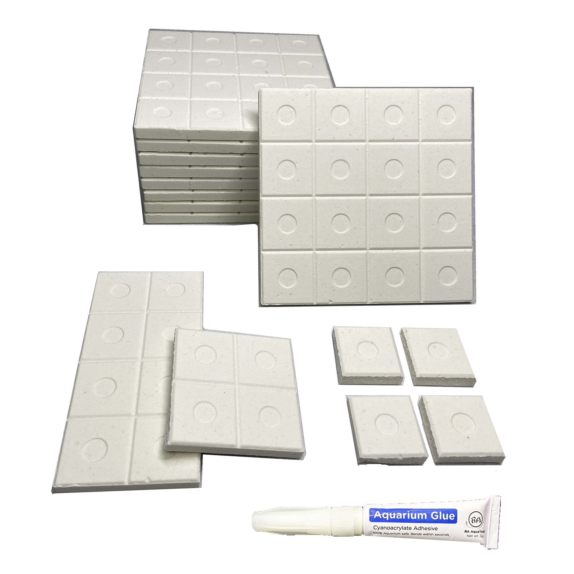 Azulejos Reefing Art 10 cm 10 piezas + Pegamento para Acuario