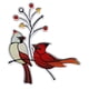 thumbnail image 5 of Elegante pájaro teñido Ventana Colgantes Prisma Pájaros de cristal Colectores de terre Colgante Acrílico Pájaros Decoración de pared para rama Oficina , D D, 5 of 5