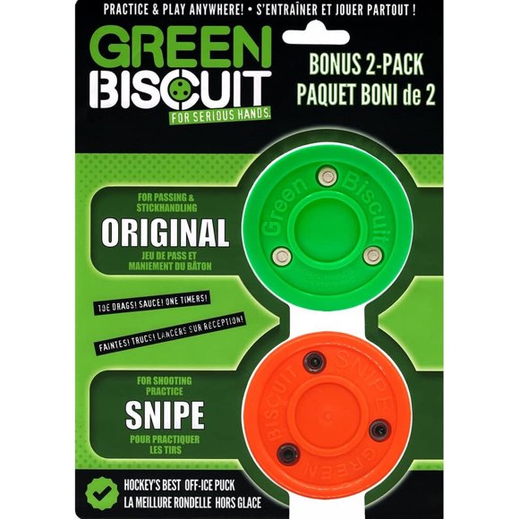Puck Hockey Green Biscuit Original Snipe 2 Unidades