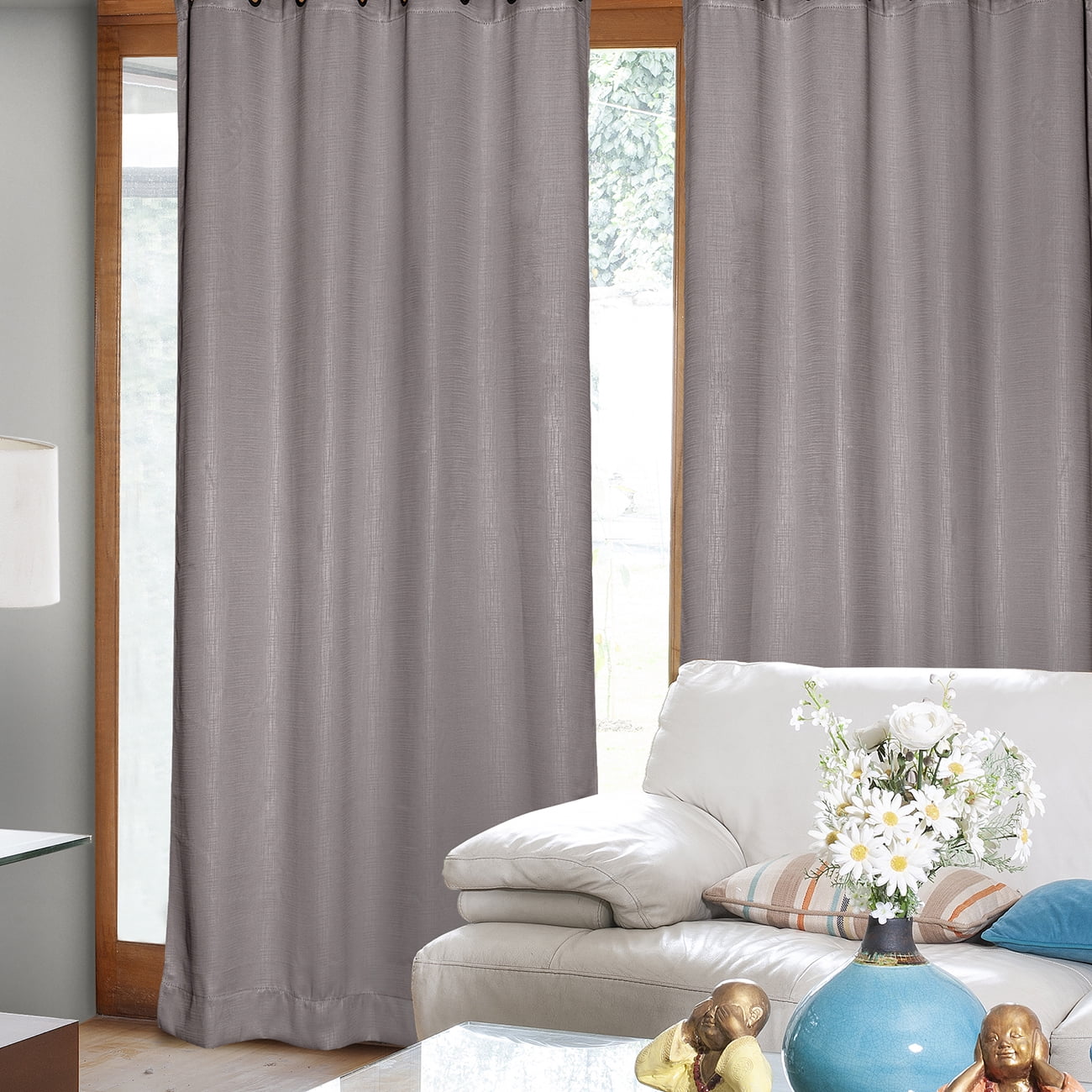 Masel - Set 2 Cortinas Embosed Gris