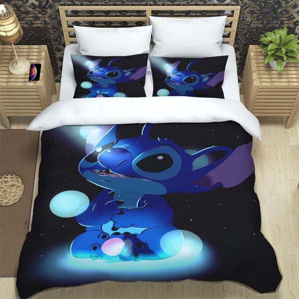 Anime Stitch Duvet Cover Comforter Bed Linen Single Twin Full Queen Size 3d Kids Girl Boys Gift Stitch Bedding Set