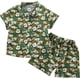 thumbnail image 1 of Conjunto de pantalones cortos para bebé niño pequeño, traje de playa de verano, traje de vacaciones para niño, traje holgado floral de manga corta, chándal juvenil (verde n.° 2, 12-18 meses), 1 of 7