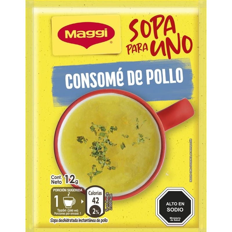 Sopa Para Uno Consomé De Pollo Sobre 12 g Maggi