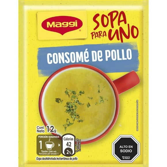 Sopa para Uno Consomé de Pollo Sobre, 12 g