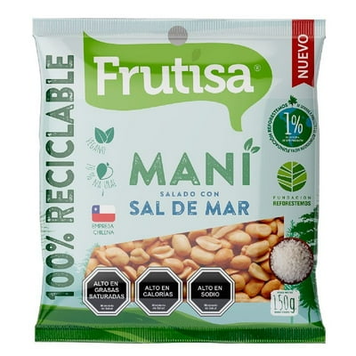 Mani Con Sal De Mar 150 G Frutisa