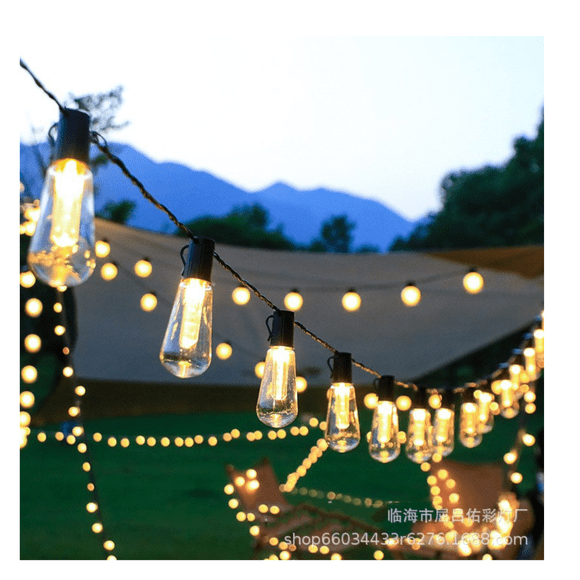 Guirnalda De Luces Led Solar De 5 Mtrs 20 Ampolletas Cálido Amarillo Calido