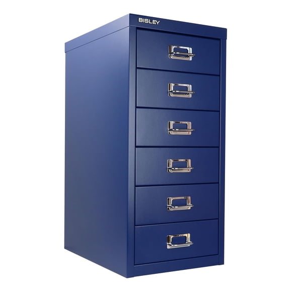 Cajonera Bisley de 6 cajones 58 cm azul Oxford acero
