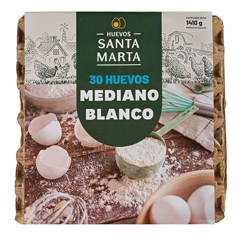 Huevos Mediano Blanco 30 Un 30 Un Santa Marta