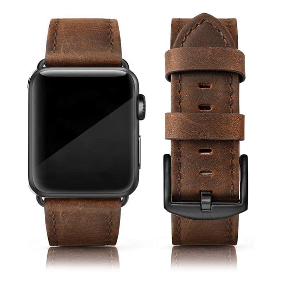 Correa de reloj EDIMENS compatible con piel Apple Watch de 46 mm a 42 mm