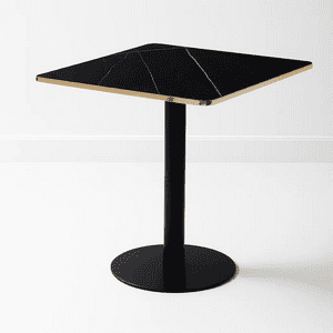 Klik Muebles - Mesa Luxor De Mdf Efecto Marmol Negro Con Dorado