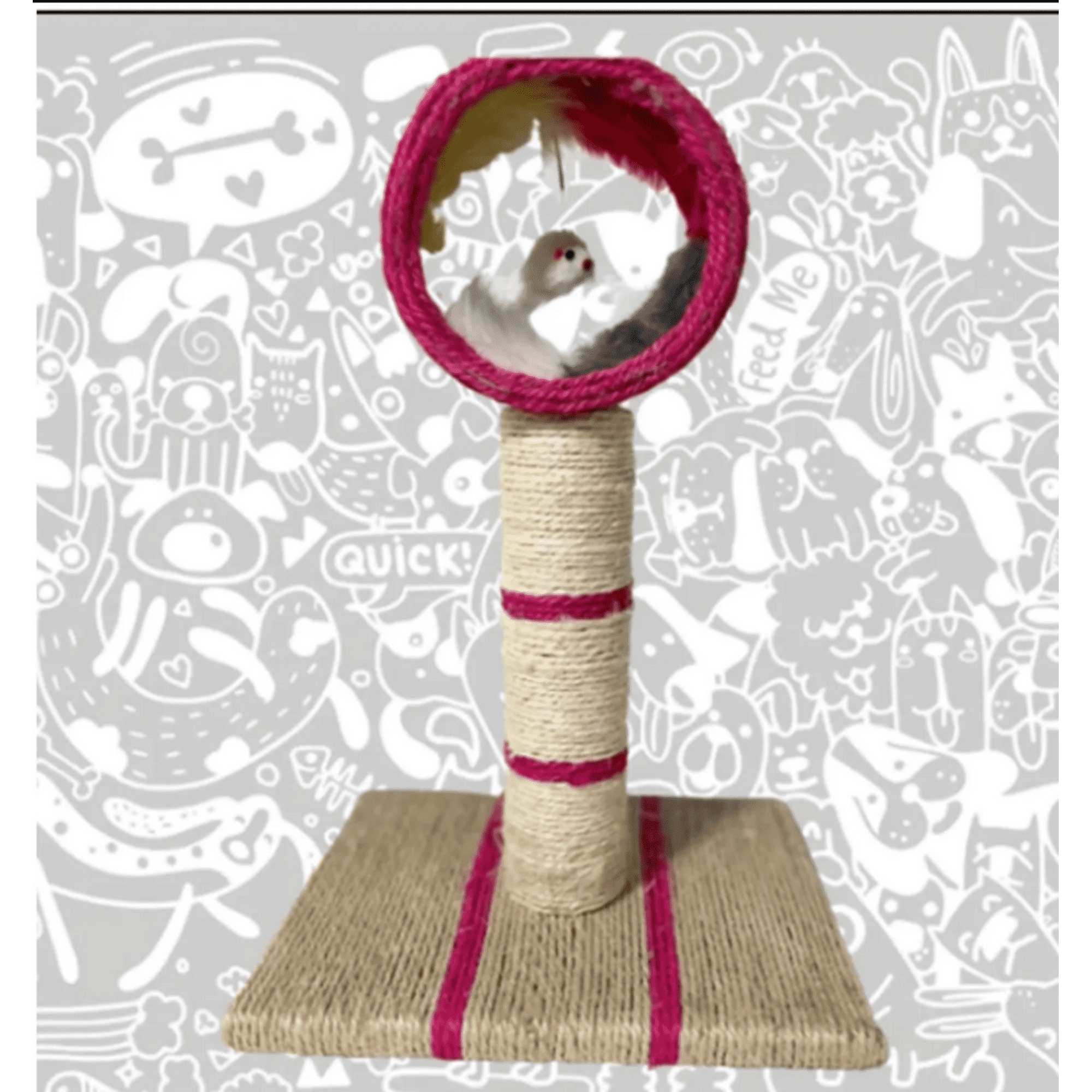 Genérico - Rascador Con Raton Portátil Para Gatos