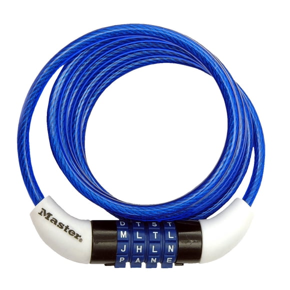 Combinación de palabras preestablecida de Cable Lock Master Lock 8152DASTWD
