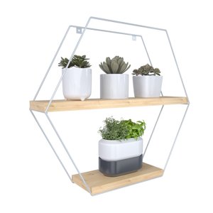 Vekkahome - Repisa Hexagonal Pino White