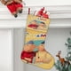 thumbnail image 2 of Pat y Mat Tema: Calcetines de Navidad, fino lino blanco para colgar en escaleras y chimenea, decoración navideña para el hogar, regalo de Navidad. 45cm × 32cm, 2 of 5