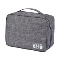 Magideal - Estuche Para Banco De Energía, Caja De Almacenamiento De Cable De Datos, Estuche De Transporte, Bolsa Organizadora Electrónica Para Disco Duro Externo Gris