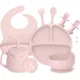 thumbnail image 2 of Set De Alimentación De Silicona Pom Pon Para Bebés Rosa Rosa Claro, 2 of 5