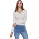 thumbnail image 1 of Sweater Mujer Cuello V Slim Ecru Corona, 1 of 5