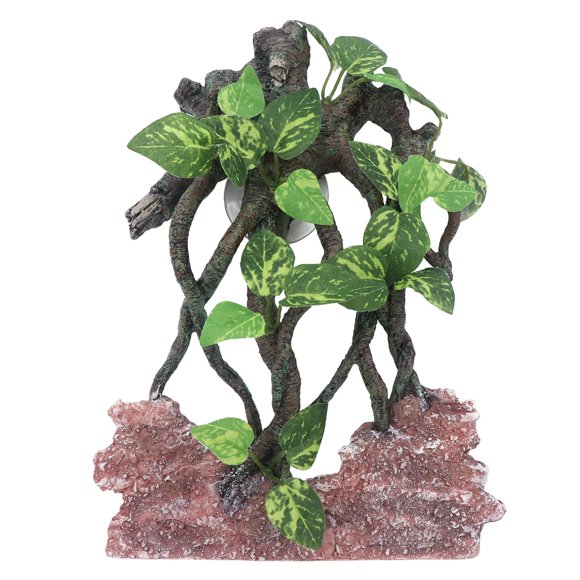 Decoración para terrario AQUA KT rama y roca 21 x 28 cm con ventosa